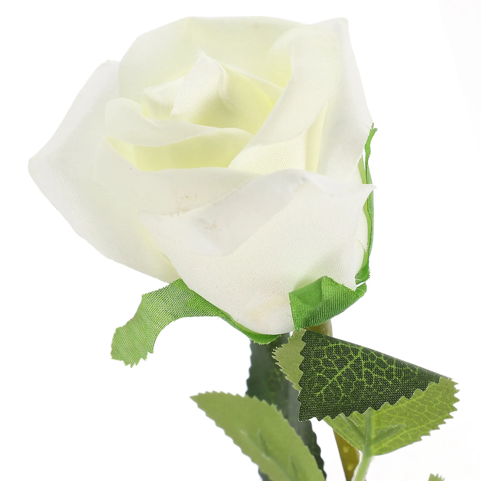 

10 Pcs Rose Artificial Flowers Bouquet Wedding Roses for Decoration Fake with Stems White