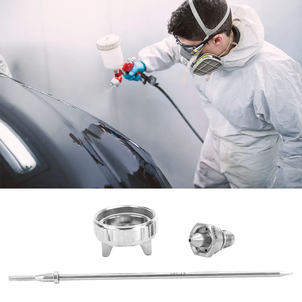 

Spray Gun Accessory Stainless Aircap Nozzle Needle Tip Accessory Supply Fit for W-101 Pneumatic Spray Gun Spray Gun Nozzle