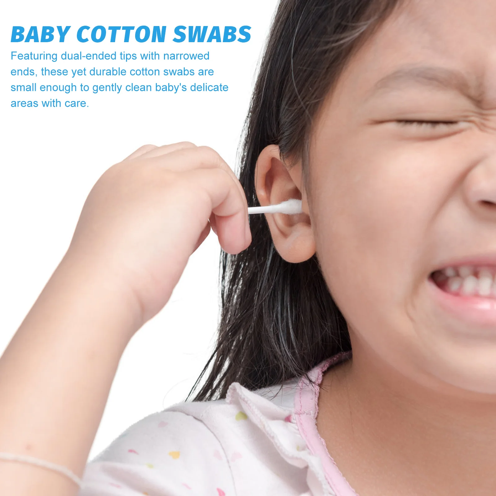 400 PCS/2 Cotton Swab Baby Accessories Buds Swabs for Kids Ear Make up Care Absorbent Balls Girl