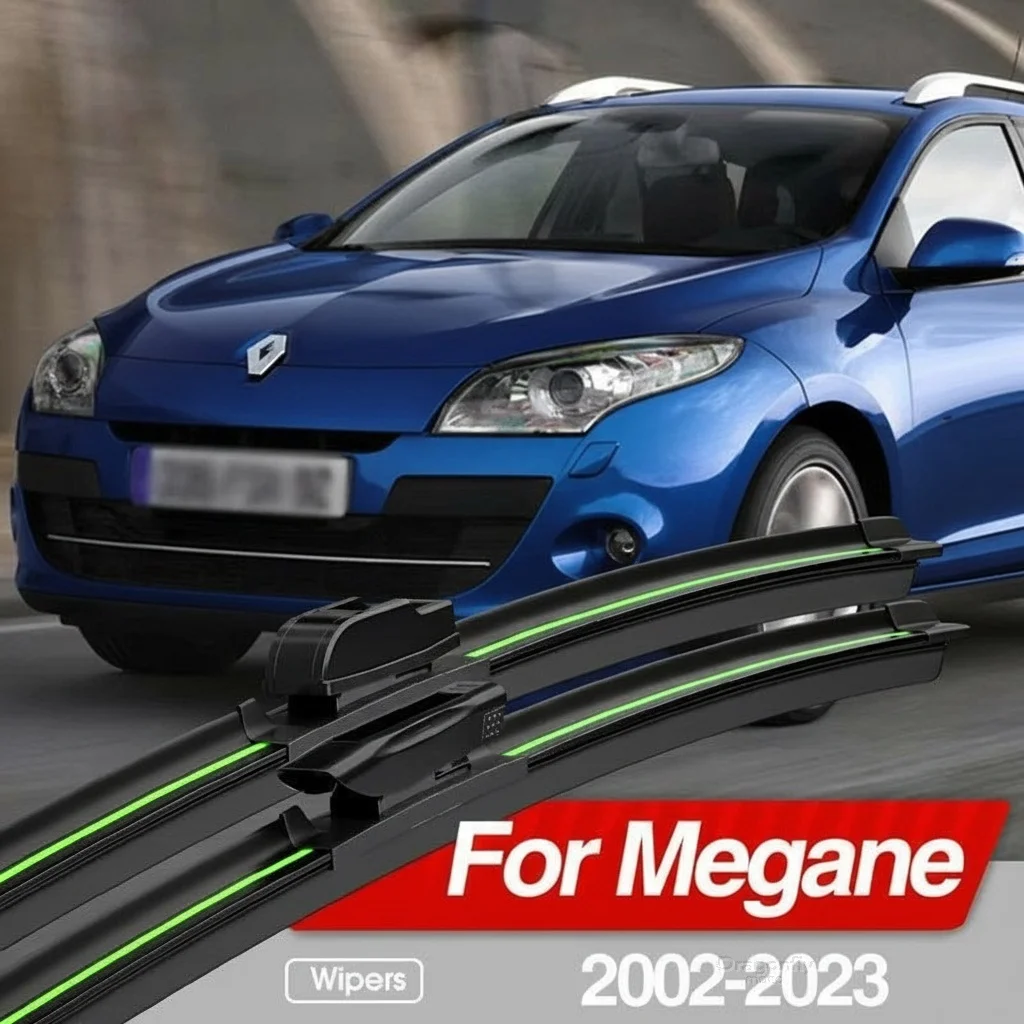 

For Renault Megane 2 3 4 2002-2023 Front Windshield Wiper Blades 2x Windscreen Window Accessories 2003 2005 2008 2015 2016 2020