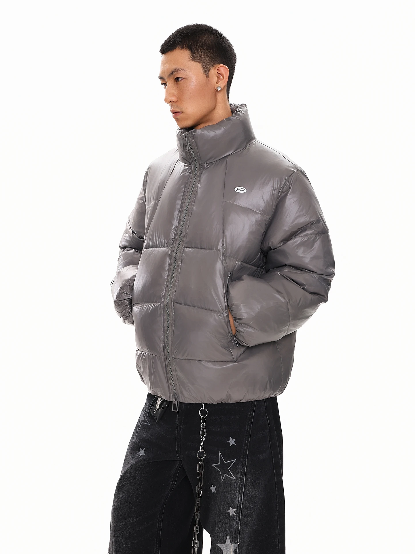 BETEBULE Street Style Pure Color Mountain Outdoor Cotton Jacket Men's Winter New Bread Cotton Coat Warm Youth Casual Long Sleeve