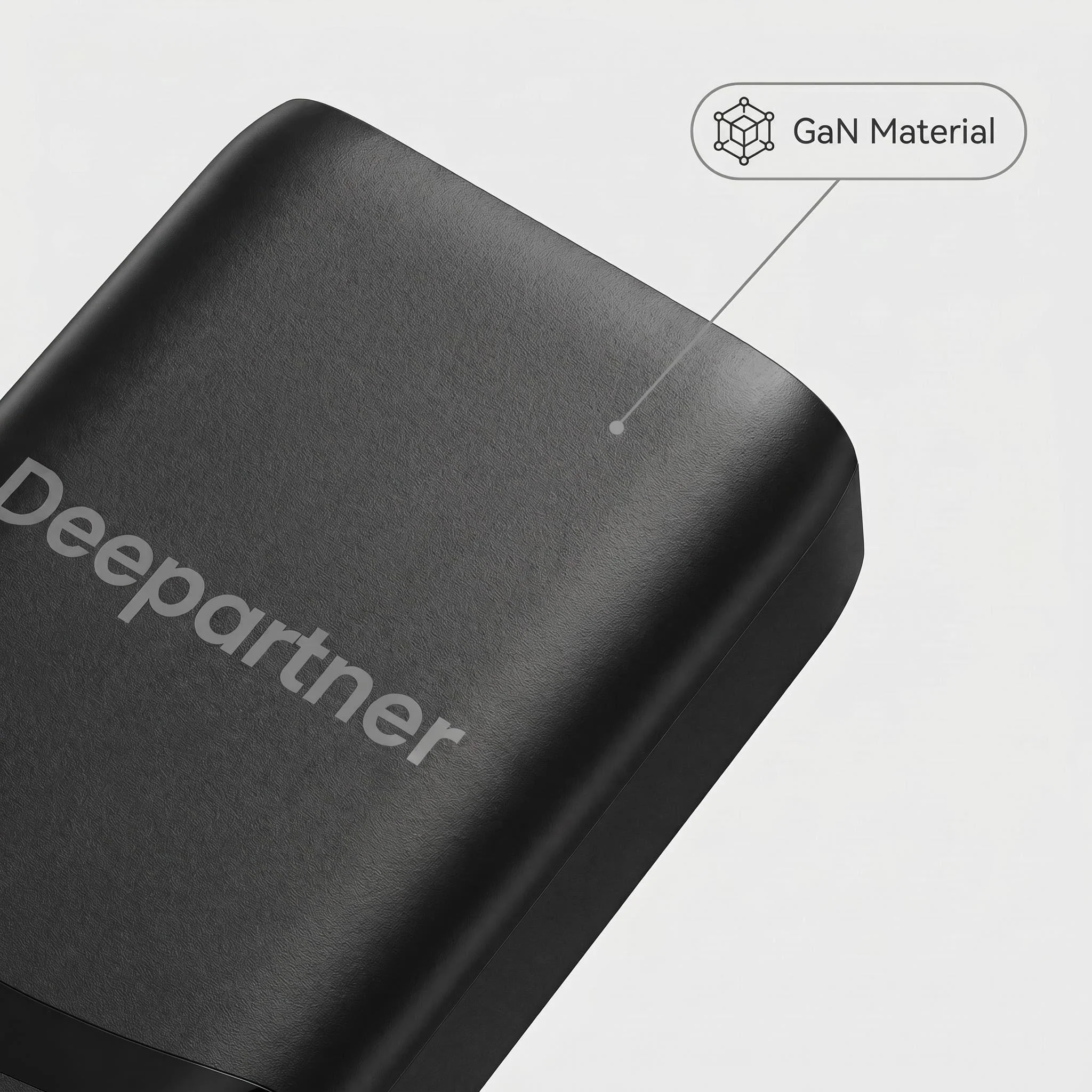 Deepartner 65W flaches GaN-USB-C-Ladegerät, Dual-Port-Schnell-Wandladegerät, kompakter Netzadapter mit klappbarem Stecker für Mobiltelefone – Detail 6