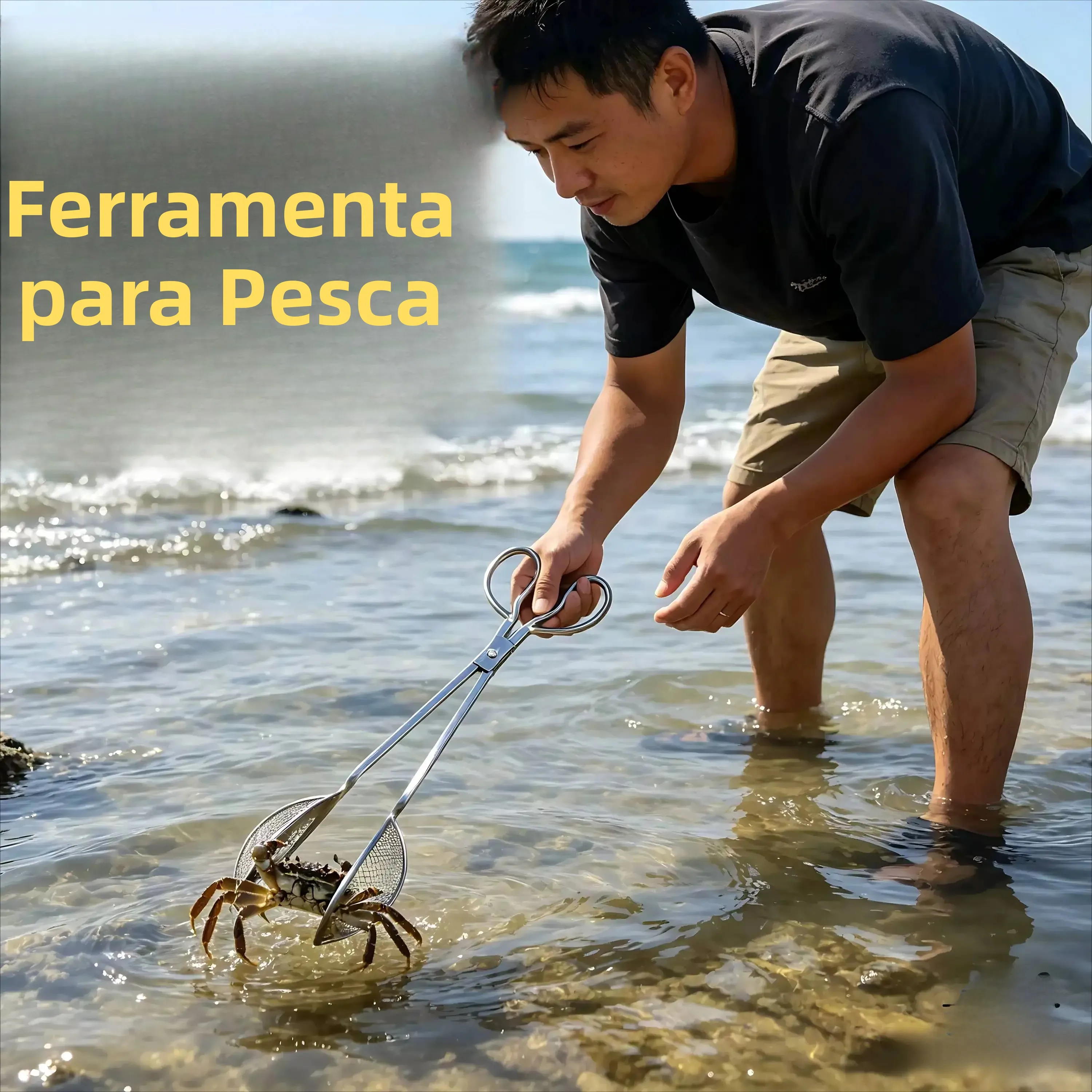 厚みのあるステンレス鋼の魚つかみ器釣り道具魚クランプ漁網スキマーシーフード狩猟用品アウトドアキャンプ