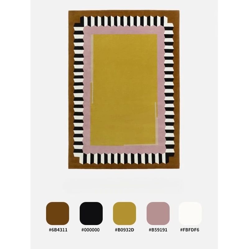 

French medieval geometric Bauhaus carpet living room premium bedside blanket
