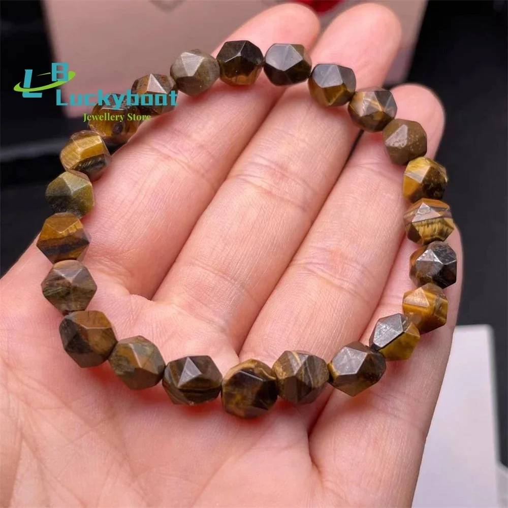 Alien Tiger Eye Stone Bracelet Hemp Powder Crystal  Single Circle DIY Beaded Men's and Women's Hand Jewelry
