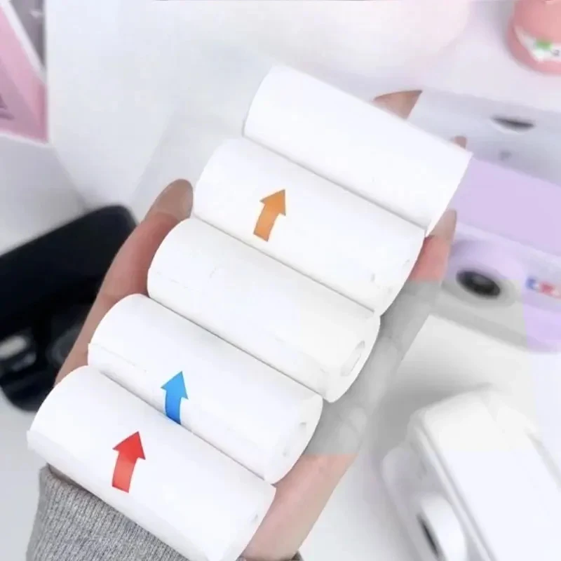 

5 шт. термобумаги для детских камер, цветная и черно-белая, рулонная бумага для принтеров, расходные материалы