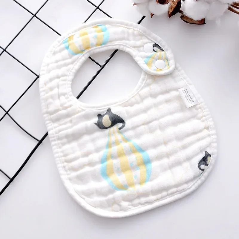 Baby Bibs 8 Layers Gauze Muslin Baby Kids Bandana Feeding Burp Cloth Soft Newborn Infant Saliva Towel Baby Girl Boy Accessories