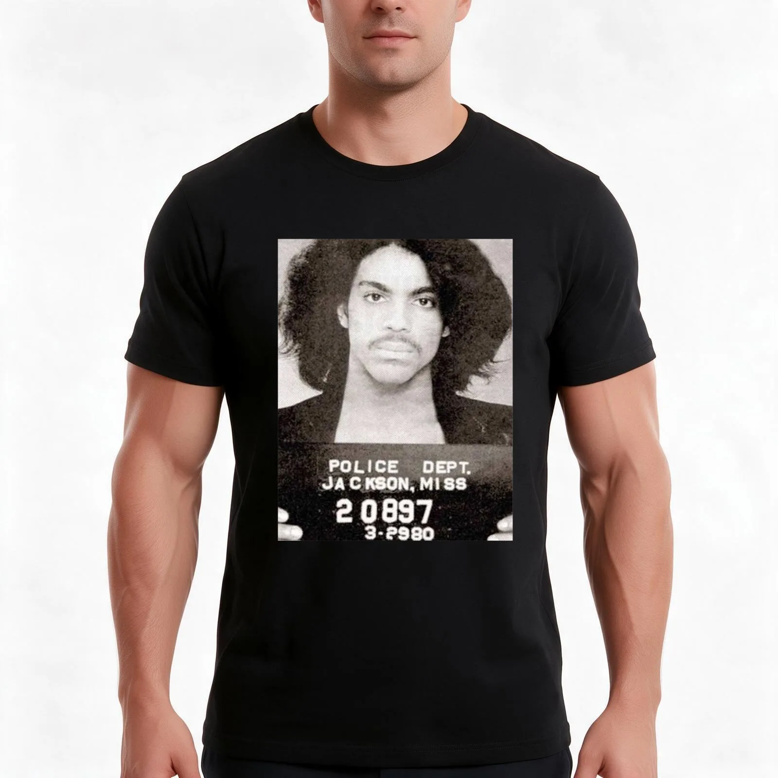 Príncé Mugshot Tshirt, Ladies Tshirt, Sweater, T-Shirt Summer Casual Cotton Tee, Unisex Men Women