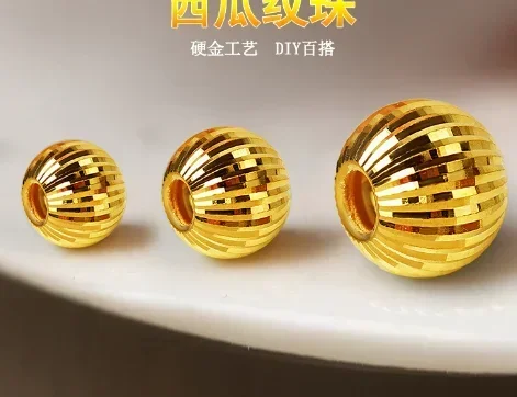 

goldfine jewelry accessories 999 real ball 24 k pure beads charms for braclelet