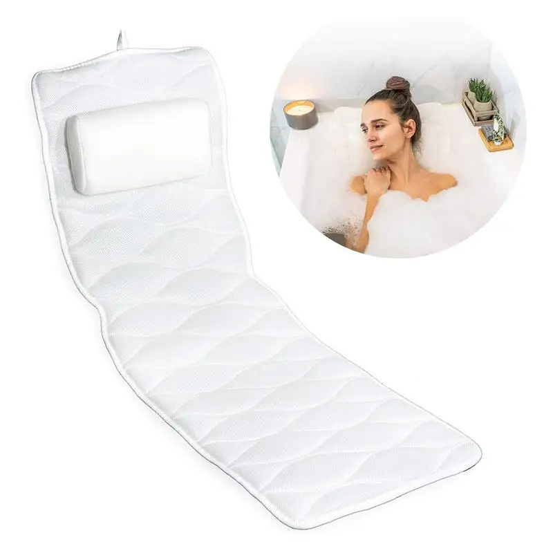 

Full Body Bath Bath Pillow Bathroom Suction Cup Pillow Spa Pillow Bath Pillow 3D Mesh Pillow Thickened Bath Neck Support cushion