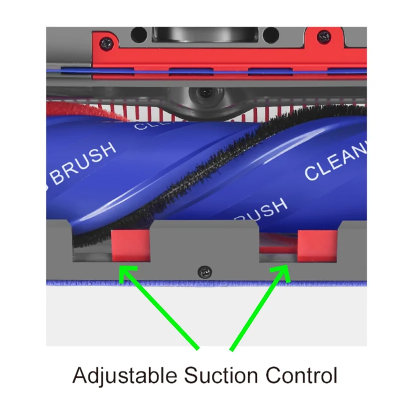 A74G-Upgrade Anti-Tangle Cleaner Head For Dyson V7 V8 V10 V11 V15 Vacuum Attachments With Green LED Dust Light For Carpets