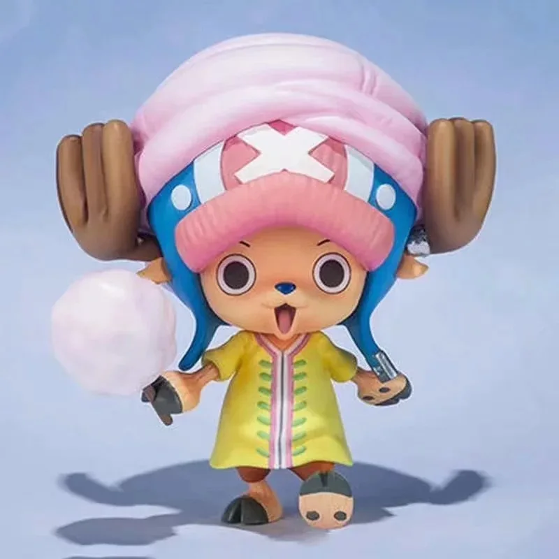 Kawaii Anime One Piece Tony Tony Chopper Cotton Candy Ver. PVC Action Figures Collectible Statue Model Kids Toys Doll Gifts 10cm