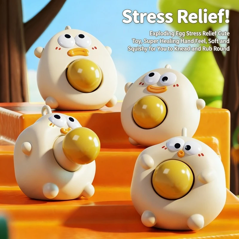 Baby Creative Pinch Toy Pressing Rebound Egg Fun Expression Doll Children's Soothing Toy Safe Material Exercise Finger Ability