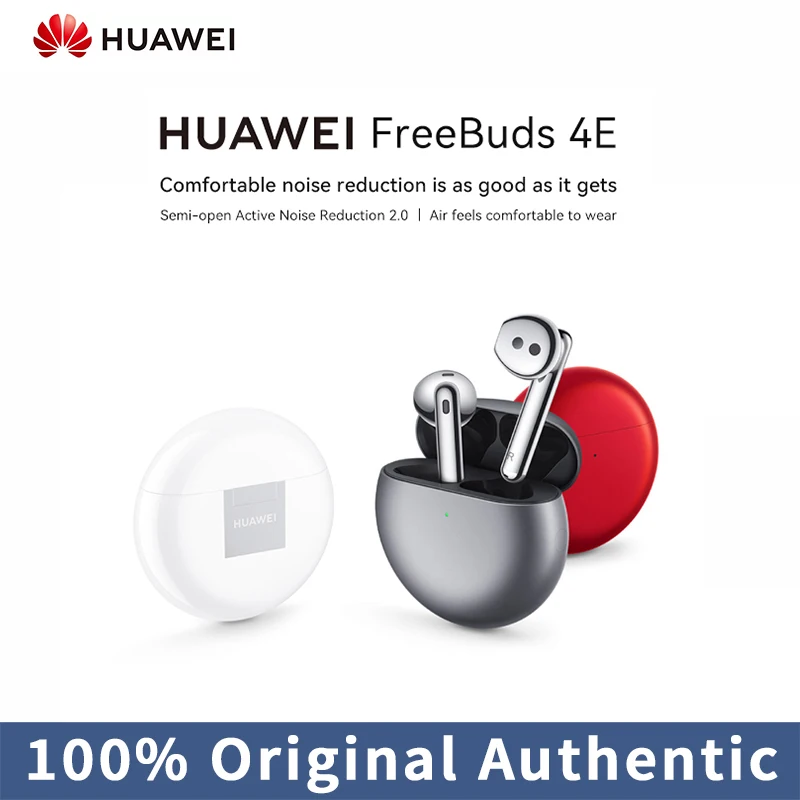 

Huawei FreeBuds 4E wireless bluetooth headset semi-in-ear running sports headset active noise reduction ultra-long battery life