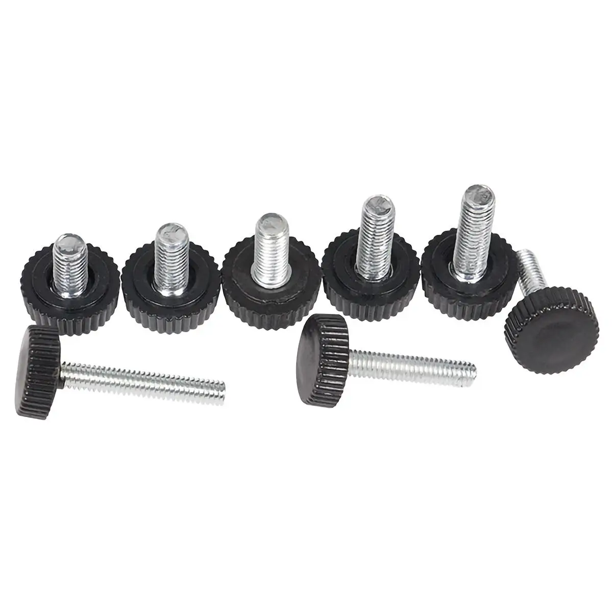 M4 M5 M6 Black Round Head Handle Hand Screw Round Knurled Screw Plastic Tighten Bolt Nuts Knob