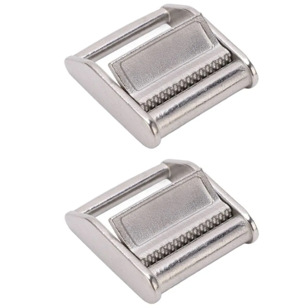 2 Pcs 38mm Cam Flap Buckle Stainless Steel Adjustable Press Tie Down Fastener Heavy Duty Ratchet Tie Down Tie Down Webbing
