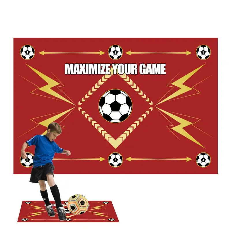 Football Training Mat Non-Slip Ball Control Training Player Equipment Silent Soccer Practice Equipment for Kids Improve Agility