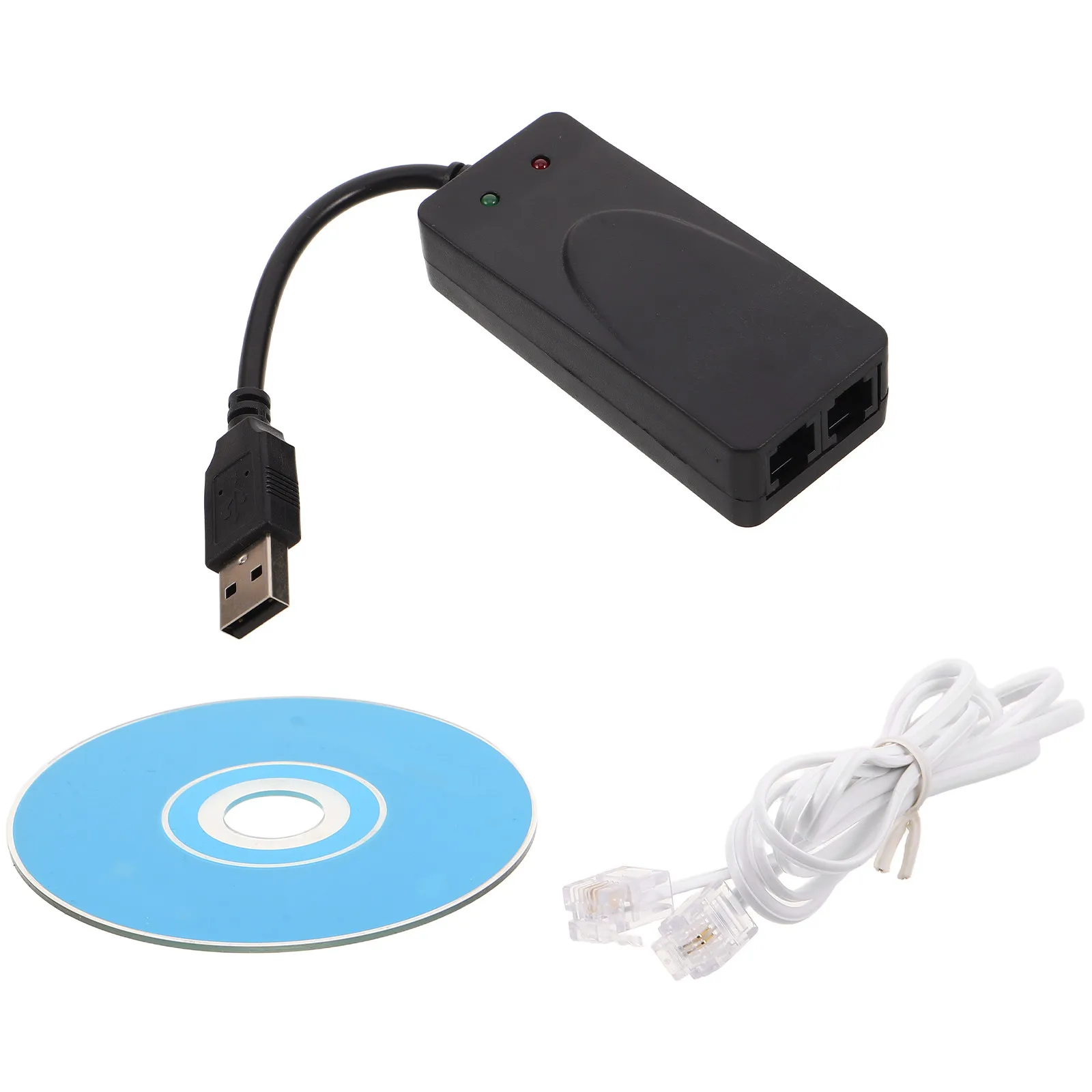 USB Fax Modem Dual Port 56K High-Speed External Modem Adapter for Home Office Networking Reliable Data Transfer USB Connectivity