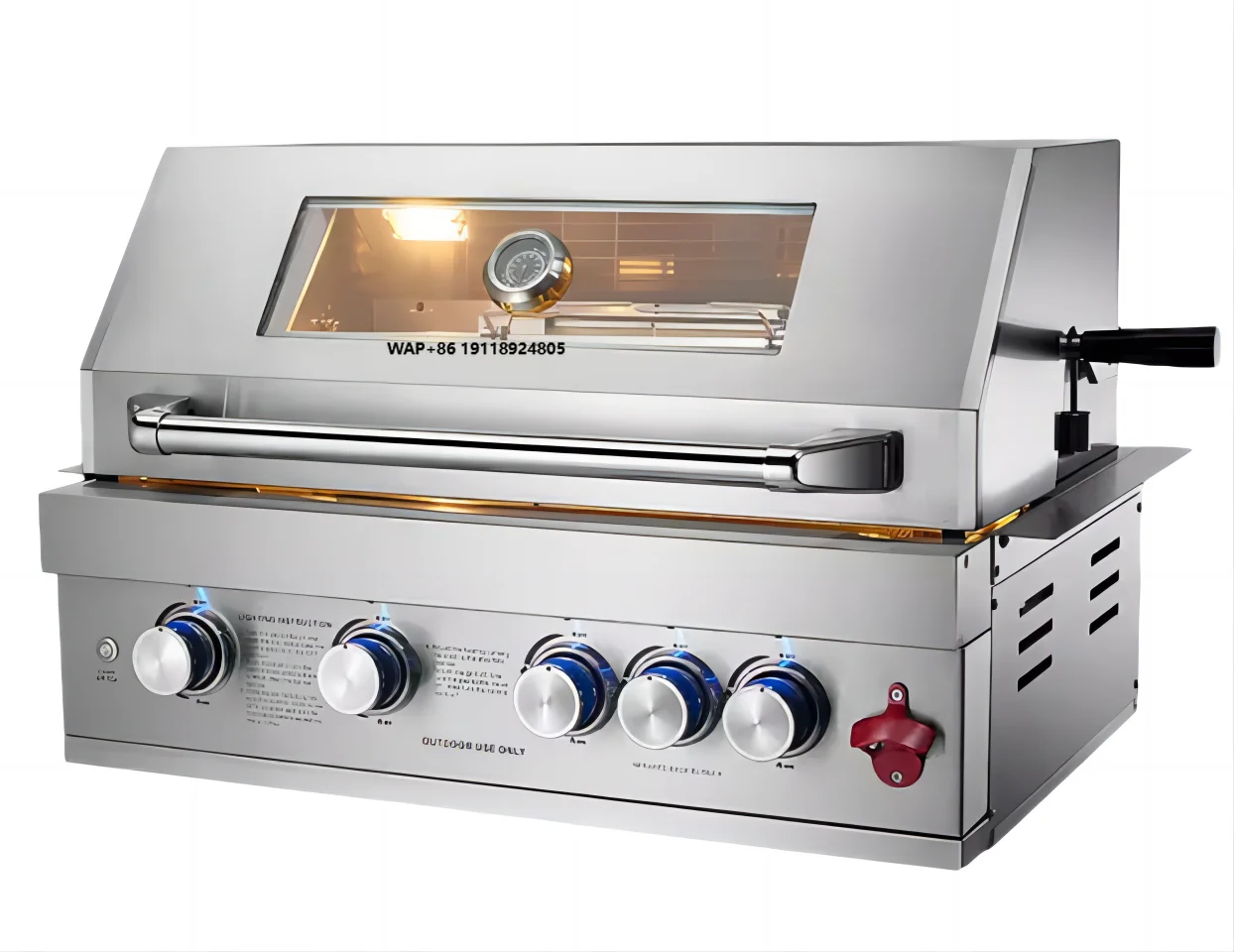 Outdoor Kitchen BBQ Grill Cabinets Islands Heavy Duty 304 Stainless Steel Visual Rotating Charcoal LPG NG Gas Barbecue Grills