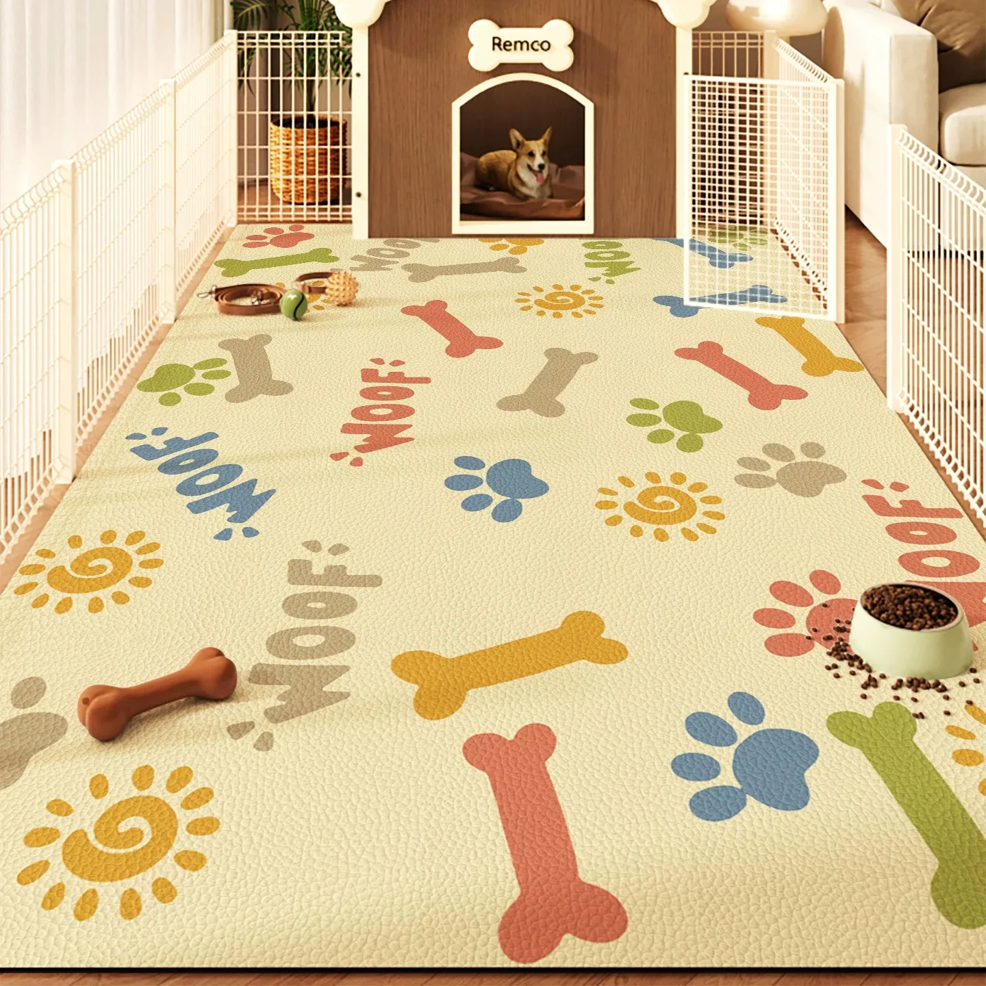 Pet Floor Mats Cat Dog Carpet Waterproof Urine-proof PVC Leather Rugs Enclosure Large Area Mat Washable Scrubable Easy Clean Rug
