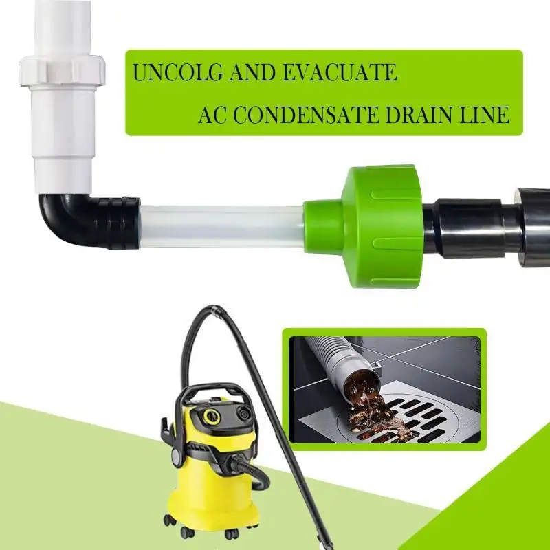 Air Conditioning Drain Pipe Unclogger For HVAC To PVC Pipes Air Conditioning Drain Pipe Cleaning Tool Condensate Adapter