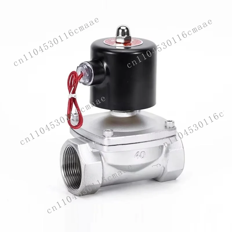 2W Stainless Steel 304 316 Two Way Npt Bsp AC220V DC24V Normal Close Water Oil Gas Straight Female Thread Solenoid Valve