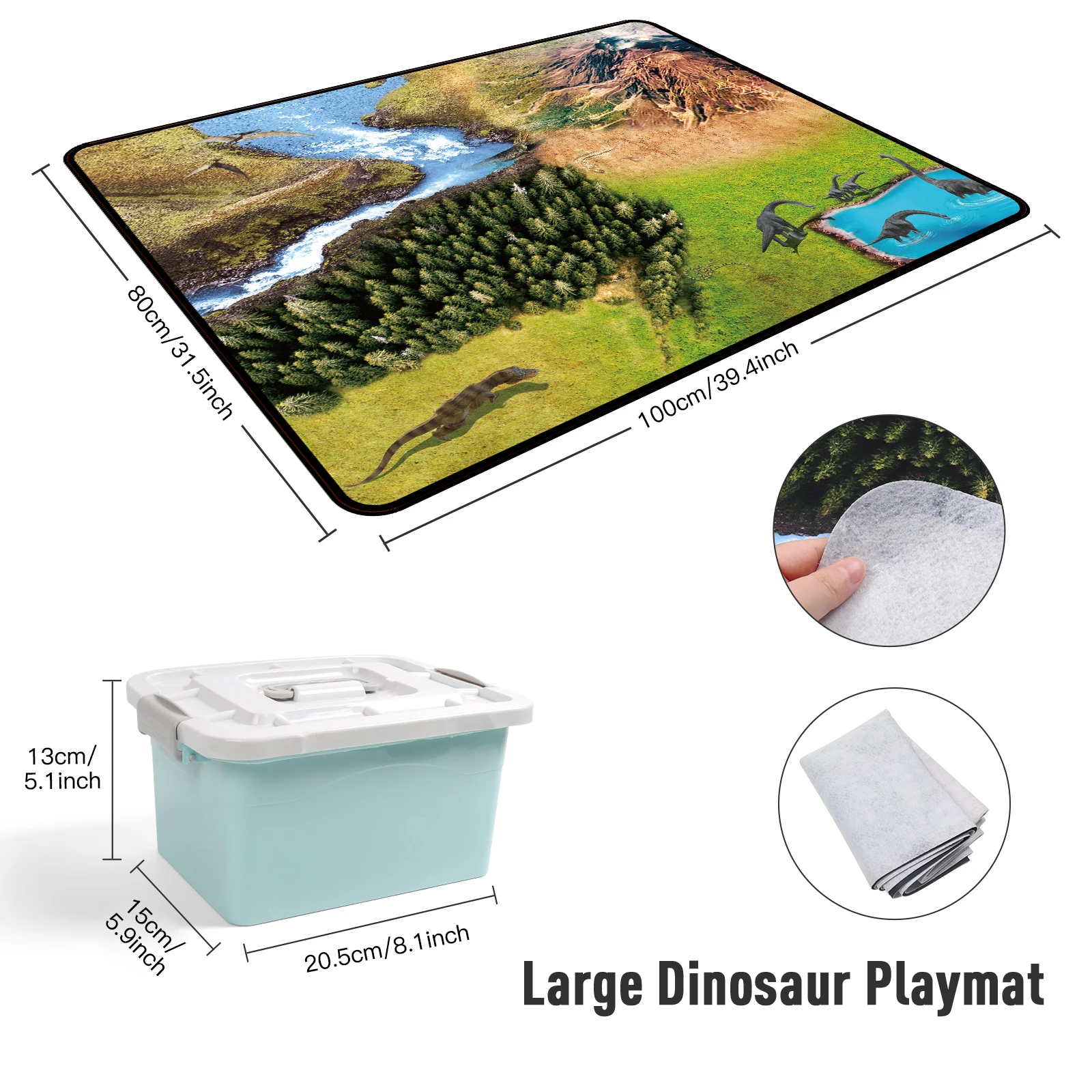 Dinosaurus Speelgoed Speelset Met Activiteit Speelmat Voor Kinderen, Educatieve Realistische Dinosaurus Figuren Cadeau Voor Jongens En Meisjes 3 +