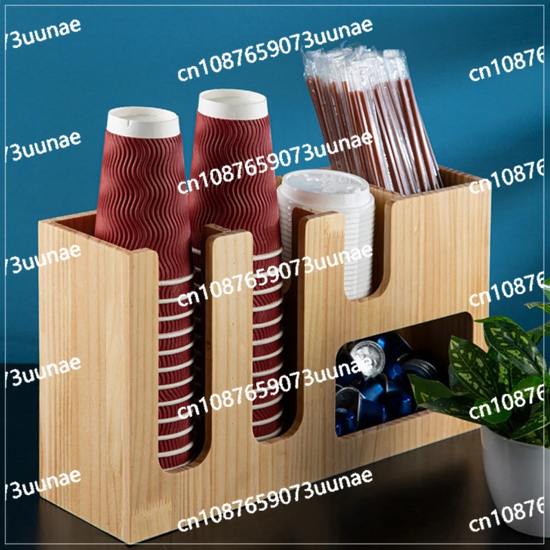 Acrylic Cup Holder Multi-compartment Cup Storage Rack Straw Storage Box Coffee Milk Tea Shop Cup Container Rack Home Decor