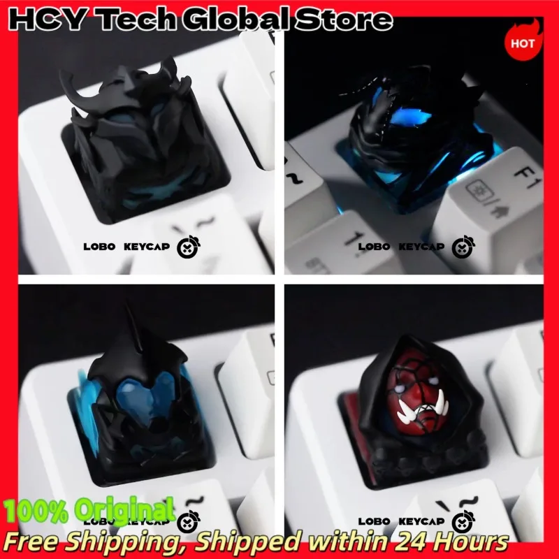 HCY NEW Shadow Army Theme Mechanical Keyboard Resin Custom Artisan Keycap PC Gaming Keyboard Cute Keycap DIY Collectible Gift