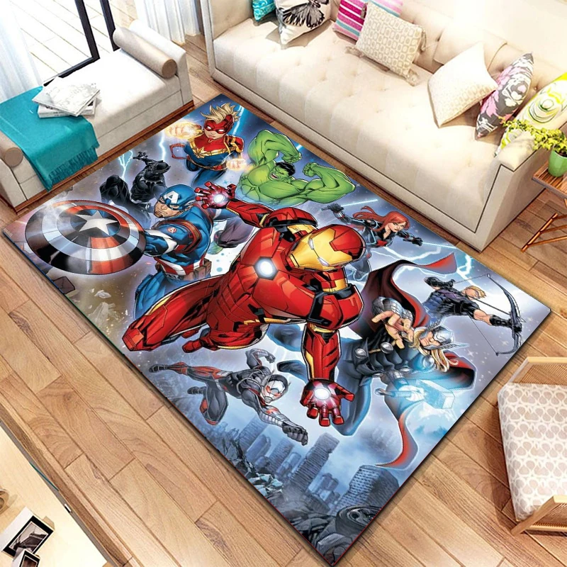 Disney Superhero Area tappeto tappeti 3D per soggiorno cucina camera da letto divano Home Decor zerbino pavimento per bambini tappetino antiscivolo