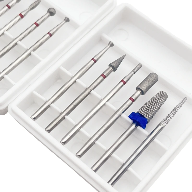 كربيد مسمار مثقاب مجموعات 6 ثقوب صندوق الأظافر مثقاب الخشب الماس مجموعة النمط الروسي قبل العلاج مجموعة تشذيب الأظافر التنغستن الصلب الصليب