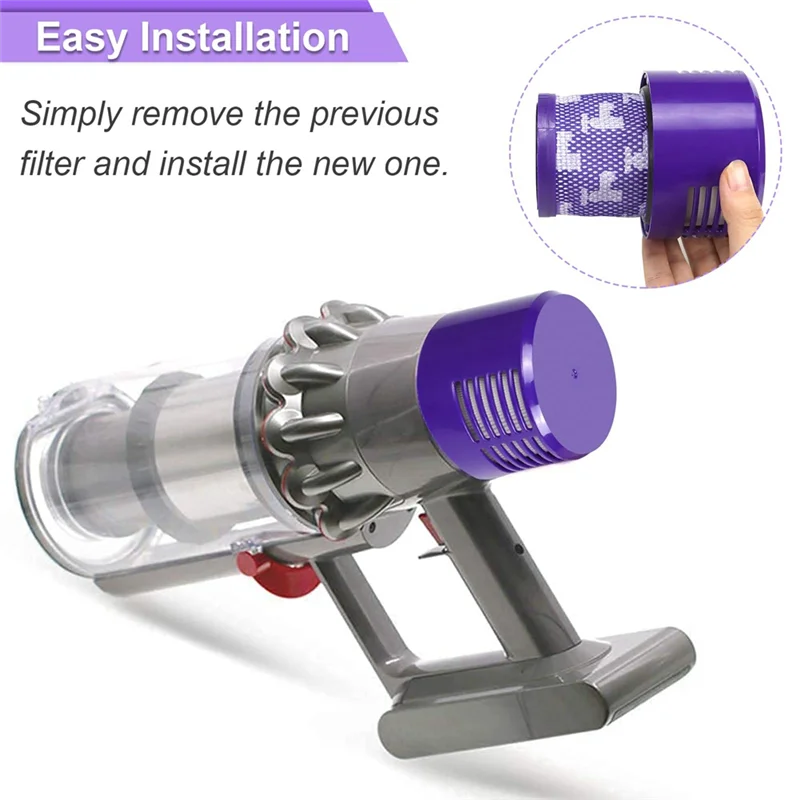 

A21I-Dust Bin+HEPA Filter Part No.969509-02 As Shown Plastic For Dyson V10 SV12 Cordless Vacuum Cleaner Canister/Dust Bucket