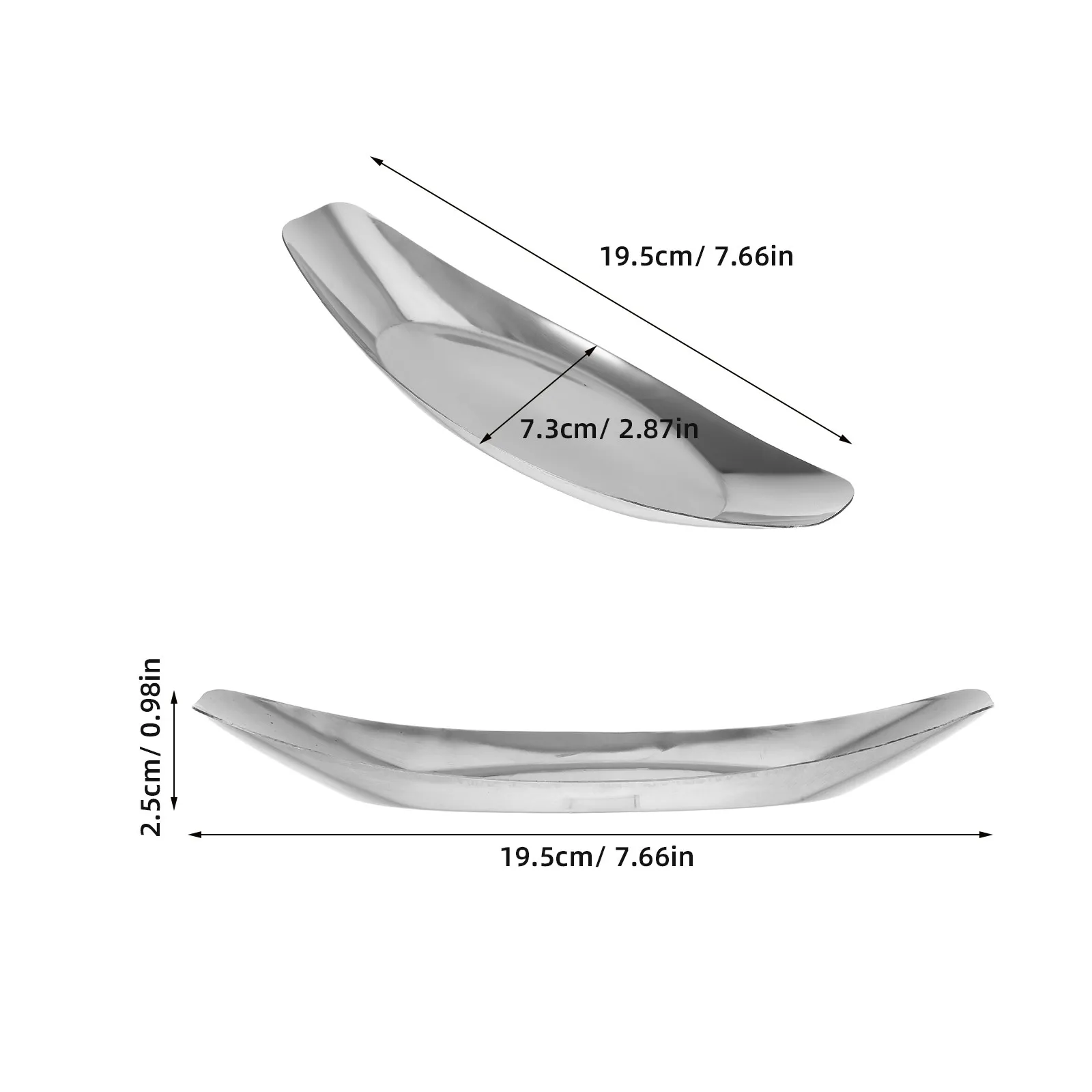 Stainless Steel Napkin Tray Snack Plate Boat Shape Easy Clean Napkin Holder for Home Restaurant Bathroom Counter Tray view 6