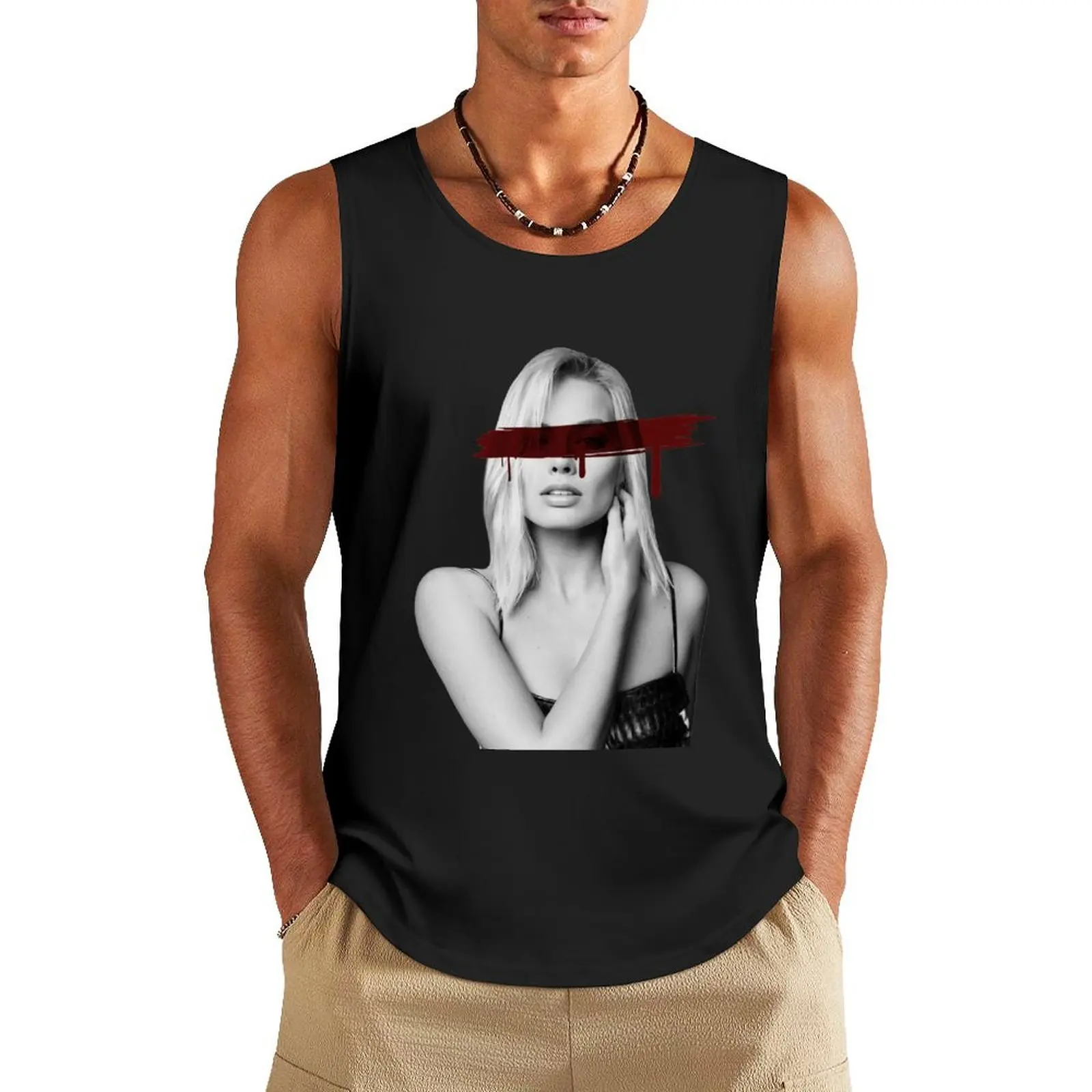 

Dead Celebrities Of Our Youth - Margot Robbie Tank Top Men's sleeveless gym shirts gym accessories man