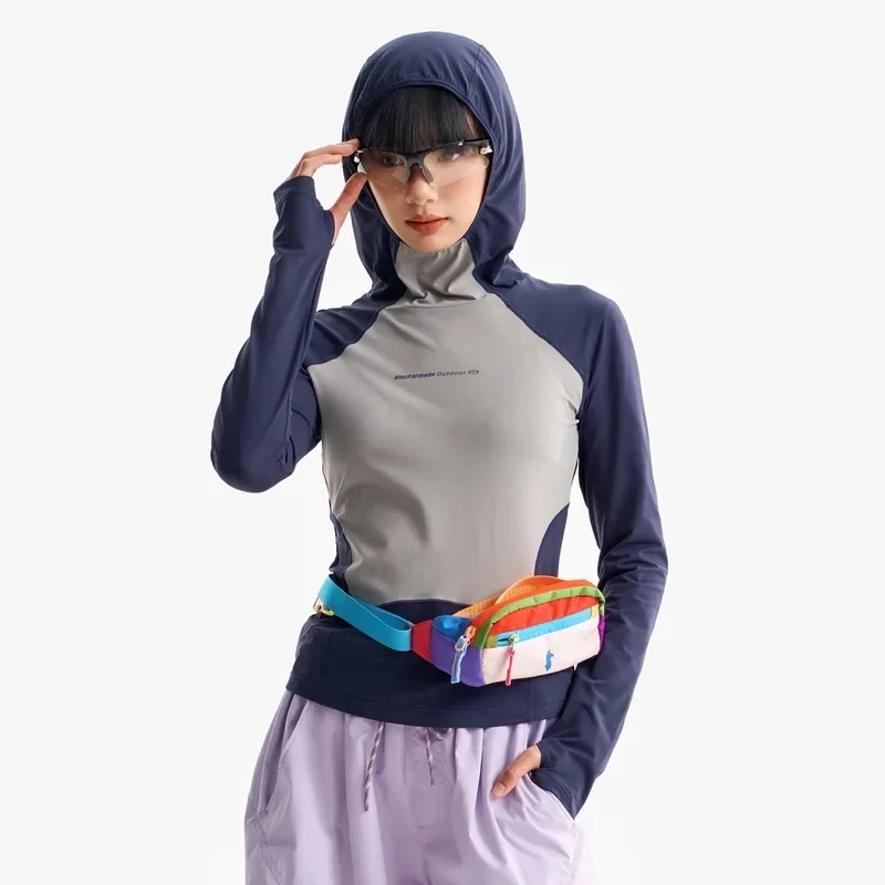 Splice Hooded Long Sleeve T-shirt Women Yoga Outdoor Fitness Running Quick Dry Slim Sports Skin T Shirts Hot Girl Tshirt Tops