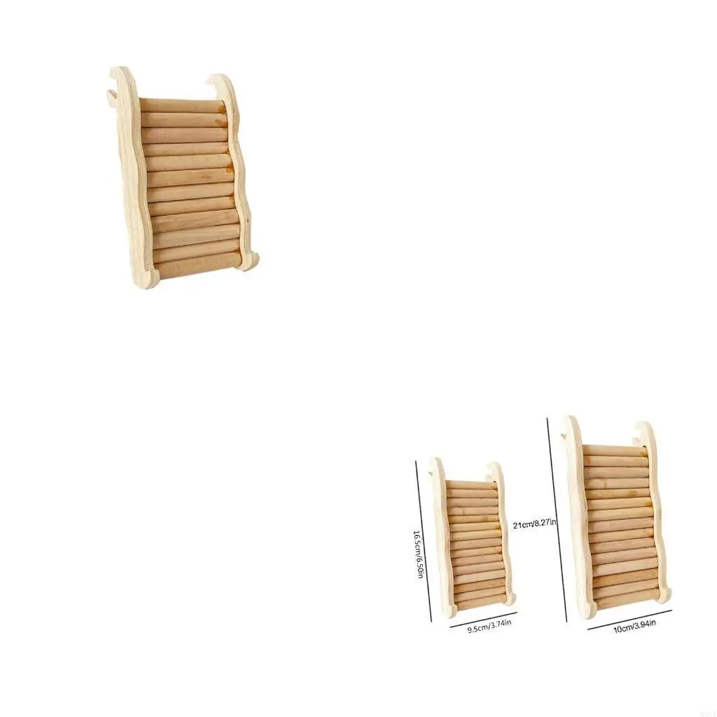 

X4YE Hamster Climbing Ladder Wooden Bridge Small Pet Chew Cage Decor Accessories