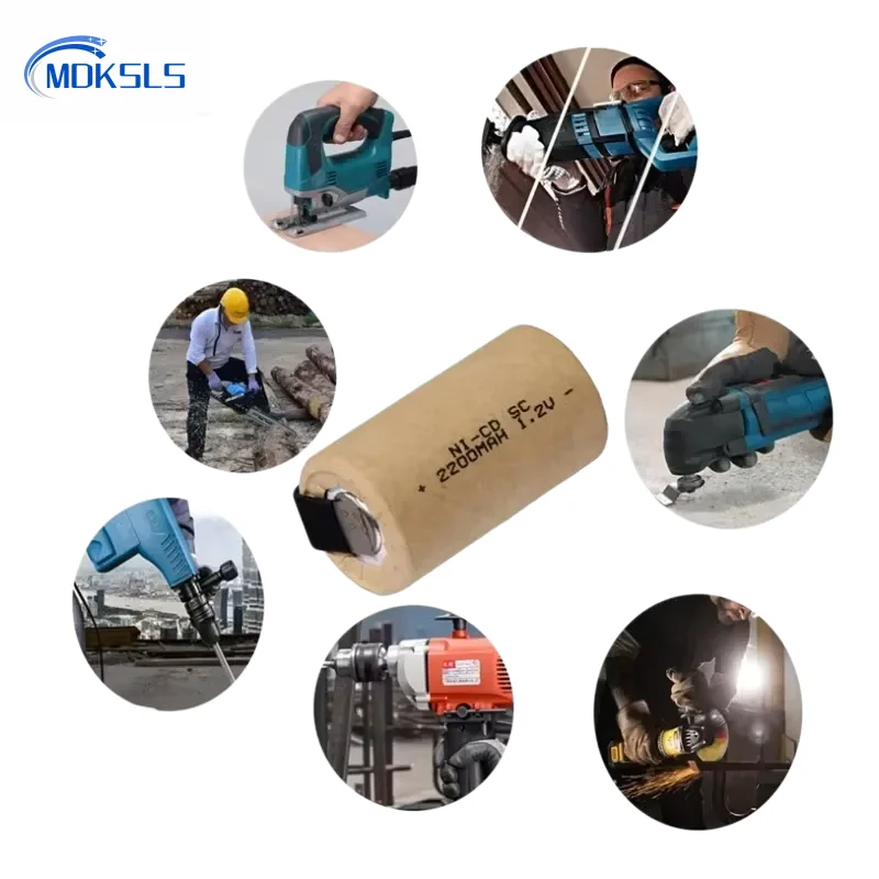 New Screwdriver Electric Drill SC Batteries 1.2V 2200mah Sub C Ni-Cd Rechargeable Battey With Tab Power Tool NiCd SUBC Cells