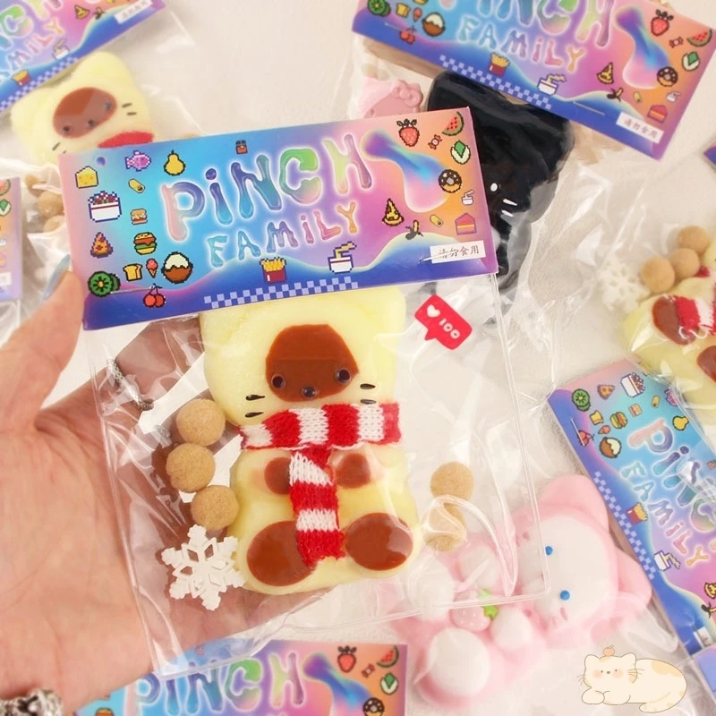 漫画クリエイティブ猫スクイーズおもちゃ TPR スクイーズストレスリリーフ感覚そわそわおもちゃ不安リラクゼーションギフト子供大人のための