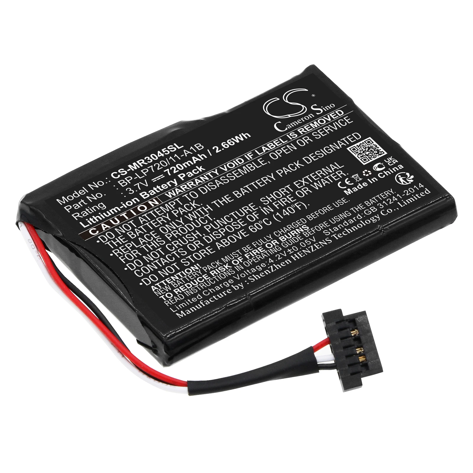 Li-ion GPS, Navigator Battery for Becker, 3.7V, 720mAh, Compatible Models:  Active 43 Talk, Active 43 Traffic