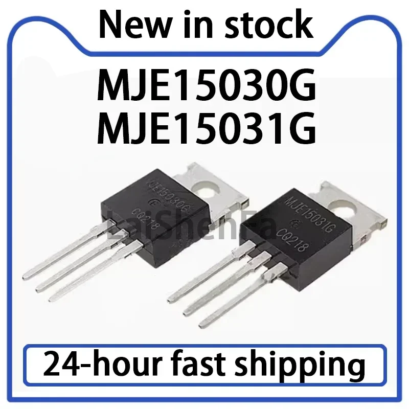 5PCS MJE15030G MJE15031G Package TO-220 150V 8A NPN Transistor (BJT) in Stock