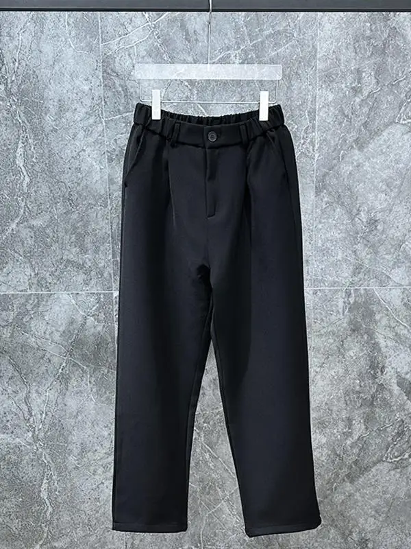 

Simple Straight Leg Casual Pants Men's High-End Spring Autumn Drapey West Pants Versatile Trendy Youthful Sle Chinese Produ...