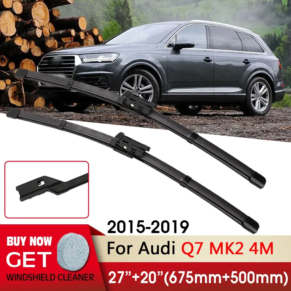 

Car Wiper RHD & LHD Front Wiper Blades For Audi Q7 MK2 4M 2015-2024 27"+20" Fit push button Windshield Windscreen Wipers