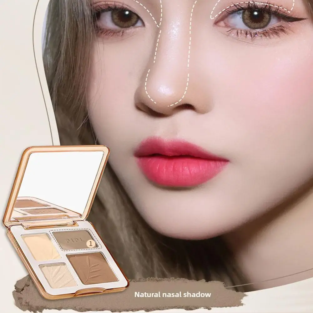 Highlighter Contour Bronzer Palette Nude Makeup Natural Waterproof Nose Makeup Facial Shadow 5g Long-Lasting 3D B9Z1