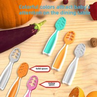 2pcs Baby Feeding Spoon, Rice Paste Spoon, Perfect Baby Food and Training, Food Grade Silicone, BPA-free Silicon Baby Spoon