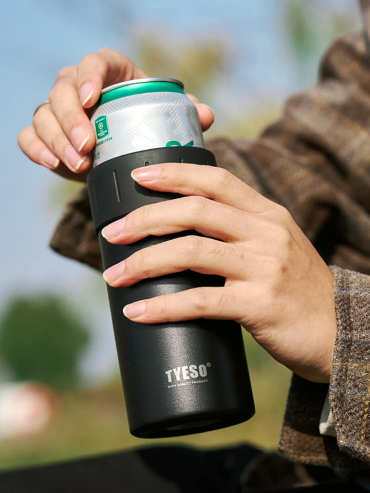 

ESO Thai новый большой емкости изолированный держатель для бутылок из нержавеющей стали 304, чашка для холодных напитков для использования в автомобиле, напитки