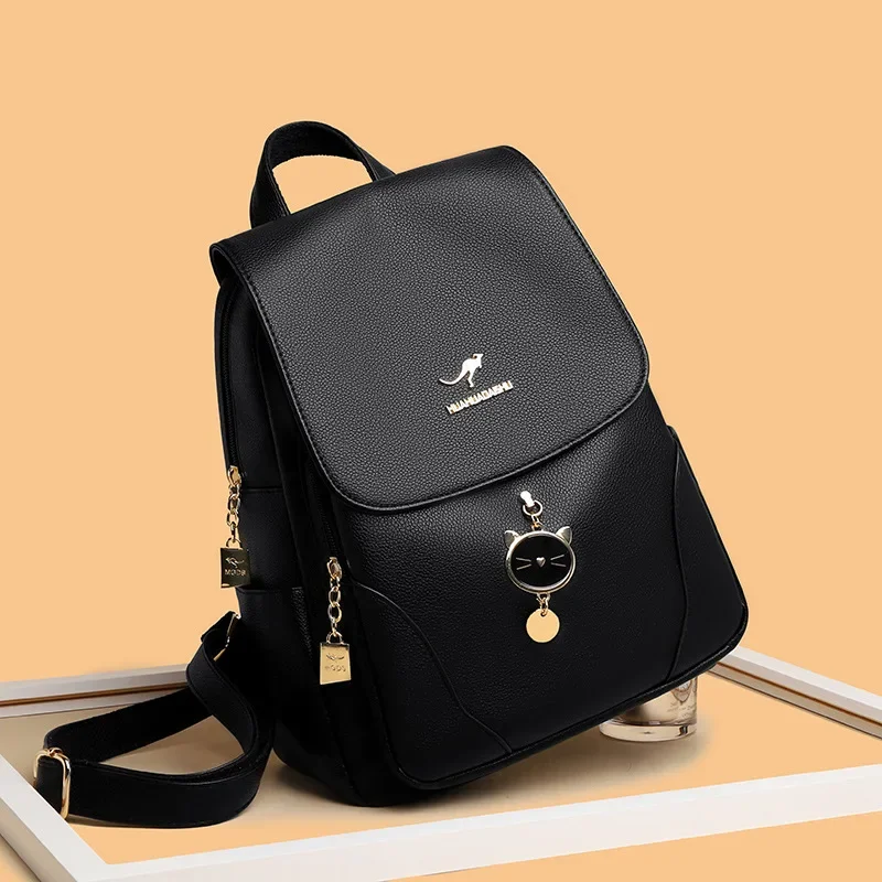 Borsa a tracolla 2024 nuova versione coreana borsa da scuola da donna alla moda zaino alla moda in morbida pelle Dropshipping di un pezzo