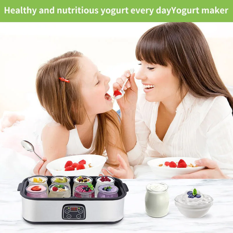 1. EU Standard New Mini Yogurt Ice Cream Maker Multicup Fermentation Machine For Milkshake Jam Pudding Breakfast Preparation
