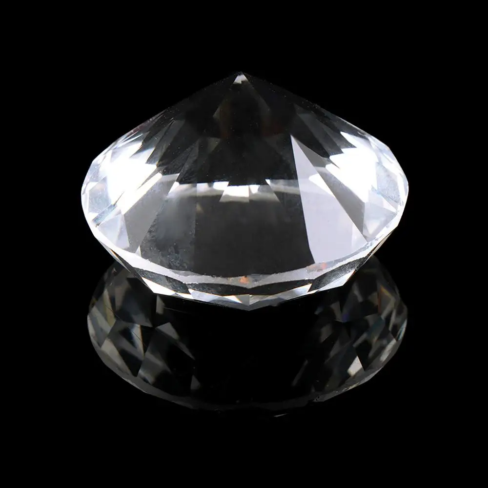 Art Design Fashion New Style 40mm Crafts Clear Crystal Artificial Diamond Cut Glass Paperweight Wedding Jewelry