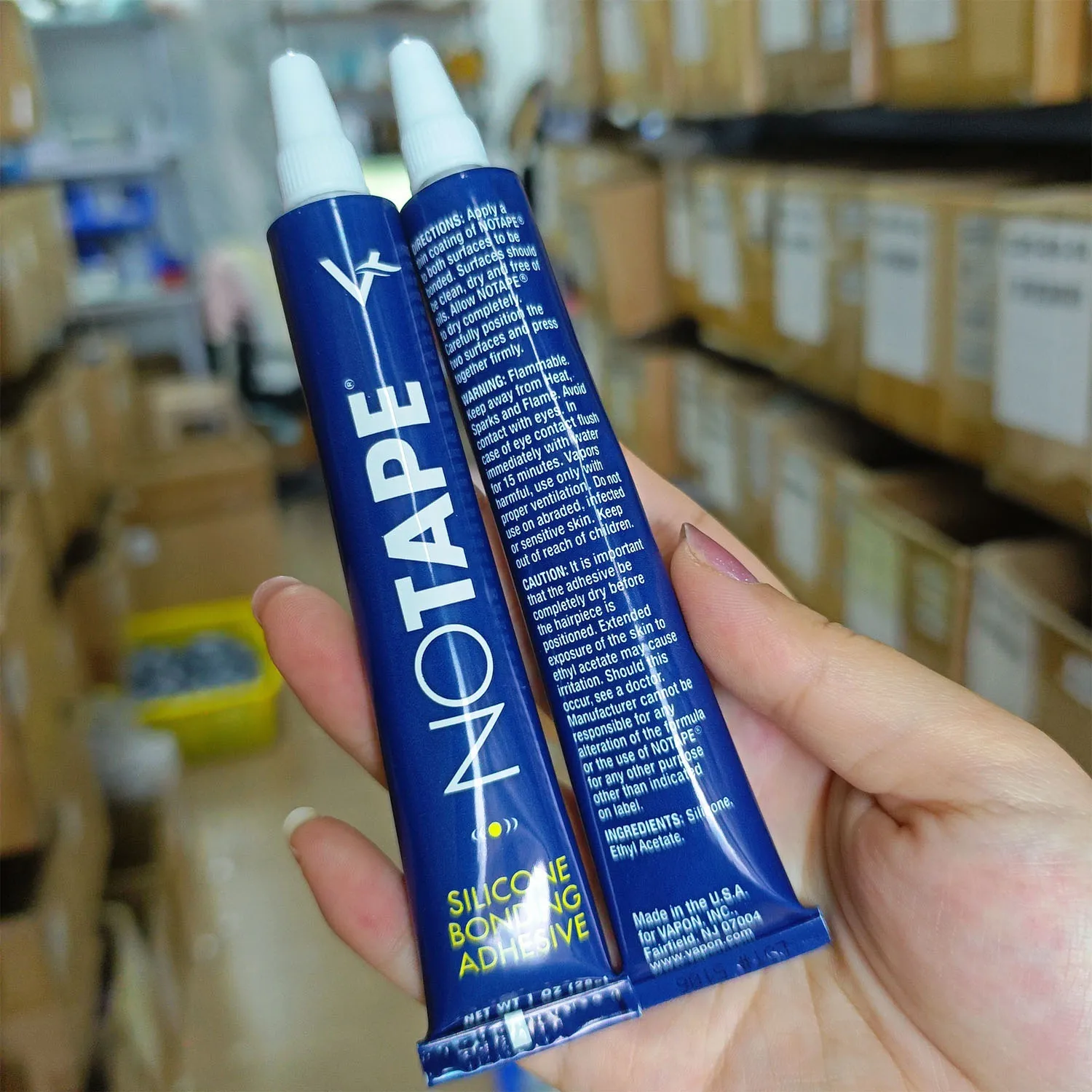 Waterproof No Tape Silicone Bonding Adhesives Professional Glue for Men's Lace Wig Hair Systems - Easy Application Adhesives