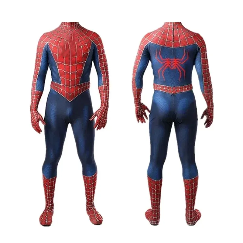 Nieuwe Spiderman Cospay Kostuum Superheld Spandex 3d Pak Cosplay Zentai Volledige Bodysuit Halloween Volwassen 3d Stijl Mannen Feest Kostuum